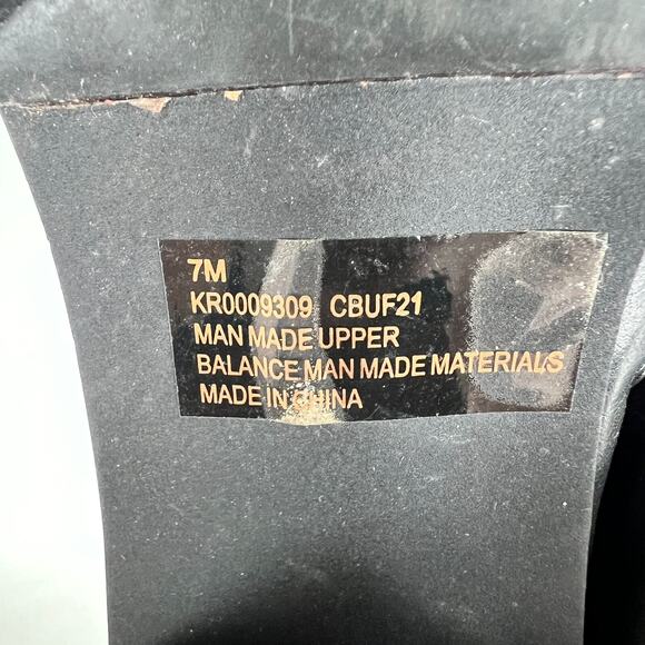 Korks Chandler Women's 7 Black Leather Side Zipper Block Round Toe Bootie Boots - Picture 9 of 9